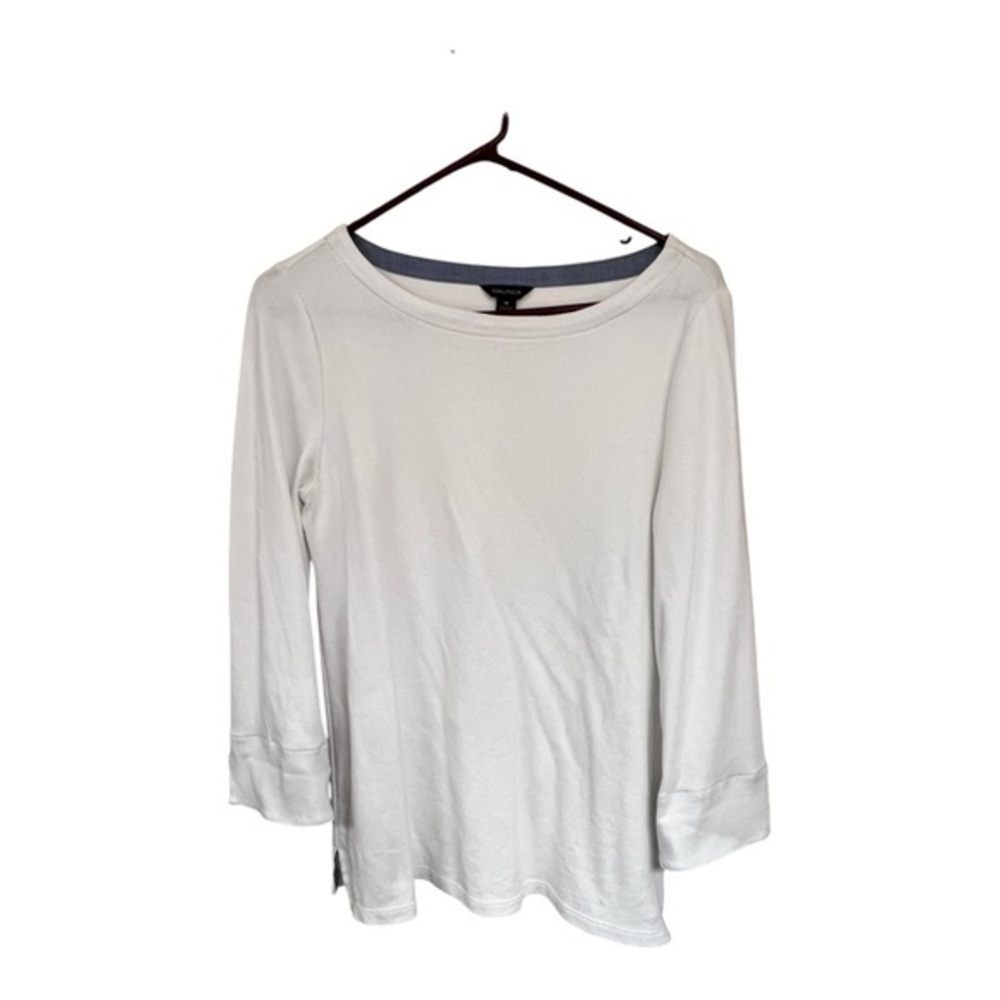 Nautica Women's White Long Sleeve Tee